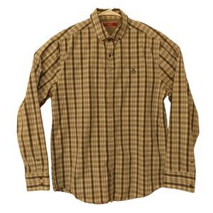 Original Penguin shirt mens M Medium plaid classic fit long sleeve button